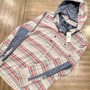 NWT Buffalo David Bitton Hooded Button Up